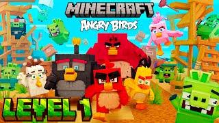 Minecraft x ANGRY BIRDS DLC - Full Gameplay Playthrough LEVEL 1 Full Game