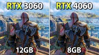 RTX 3060 vs RTX 4060 - Test in 8 Games + FSR 3.1 & DLSS 3 Frame Generation