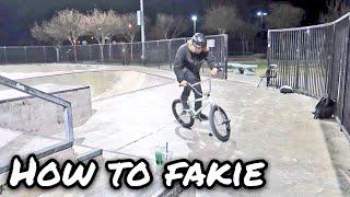 HOW TO FAKIE BMX FASTEST WAY