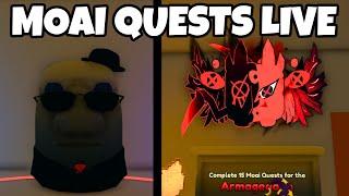 Completing The MOAI QUESTS LIVE in Roblox Pet Catchers