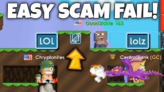 DUMBEST SCAMMER EVER EASY DROP GAME SCAM FAIL 2021  Growtopia