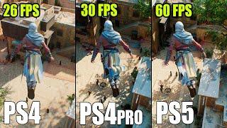 Assassins Creed Mirage PS4 vs. PS4 Pro vs. PS5 Comparison  Loading Times Graphics FPS Test