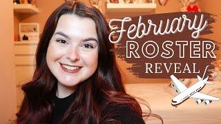 FEBRUARY ROSTER REVEAL  My First Cabin Crew Roster