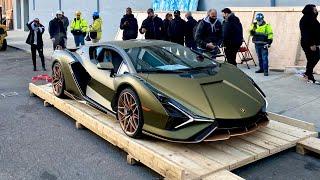 The $3 Million Lamborghini Sian Unboxing in New York City