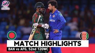 Bangladesh vs Afghanistan T20 World Cup Match Highlights  T20 World Cup  BAN vs AFG Highlights