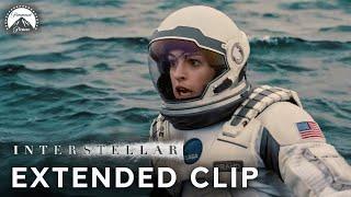 Interstellar  “Tidal Wave Full Scene Anne Hathaway Matthew McConaughey  Paramount Movies