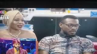 Bbn7 live eviction.Ebuka scattered Table while  Adekunle and sheggs lashes each other.