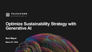 Generative AI to Simplify ESG Reporting and Prioritize Strategic Opportunities