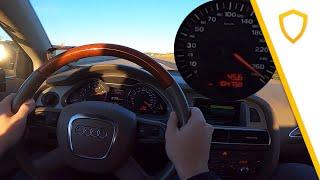 Audi A6 4.2 FSI 4F - German Autobahn Topspeed over 250kmh + 0-275kmh - Day & Night