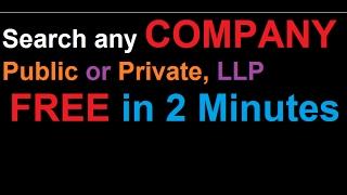 How to Check Company details  Private or Public  FREE in Just 2 Minutes