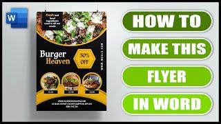 Create a PROFESSIONAL FLYER in Word  Restaurant poster