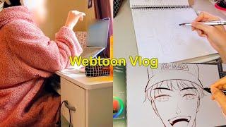 Webtoon Vlog #6  back to working again   enjoying the art journey