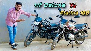 Bajaj Platina 100 vs Hero HF Deluxe Led  Which is Best Bike  Detailed Comparison 100 CC 2024