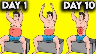 10 Day Chair Workout To Lose Belly Fat NO STANDING