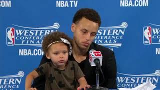 斯蒂芬咖哩的女兒萊利偷走了節目steph curry’s daughter riley steals the show［nba