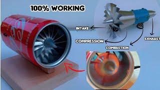 Making a Jet Engine using soda can  diy Jet engine   fully functional Jet Engine