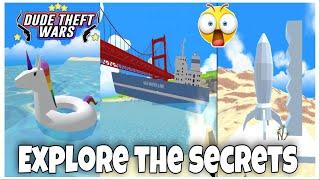 Dude Theft Wars All Secret Exploring in New Update  Spaceships Rocket Ships and Boats & Gameplay