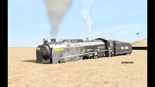 DEEP DESERT SANDS - GALAXY EXPRESS 999 GROUNDED - HELICOPTER CHASED - TRAINZ RAILROAD SIMULATOR