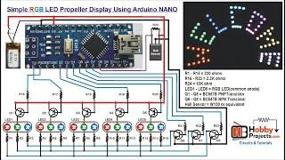 Simple RGB LED Propeller Display Using Arduino Nano - Part 1