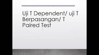 Uji T Dependent Test