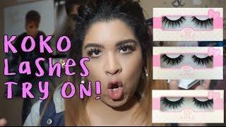 KOKO Lashes Try On