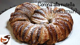 Corona di  pasta sfoglia alla nutella - Puff pastry with nutella