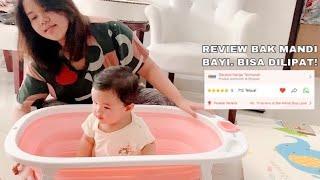 Review Bak Mandi Bayi Lipat Folding Bath  Kuru Rating nya 5 Bayi Happy