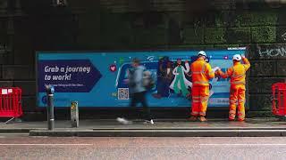 Commuter offers at Manchester Oxford Road tearaway billboard