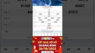 XSQB 26102023 - XSQBI - Xổ số kiến thiết Quảng Bình ngày 26 tháng 10 năm 2023 #xsqb #kqxsqb #sxqb