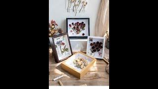 DIY dried flower photo frameDIY dried rose photo frame