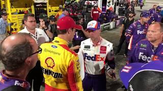 Raw footage of Denny Hamlin-Joey Logano fracas at Martinsville  NASCAR Cup Series