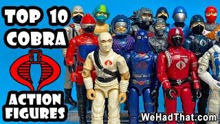 Top 10 vintage Cobra action figures from the G.I. Joe A Real American Hero line by Hasbro