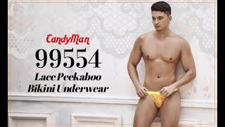 CandyMan 99554 Lace Peekaboo Bikini Mens Underwear - Johnnies Closet