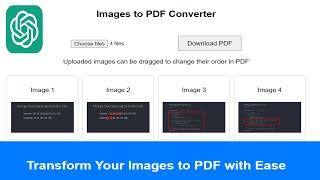 How I Created Images to PDF Converter Website Using Chatgpt  Chatgpt for Coding