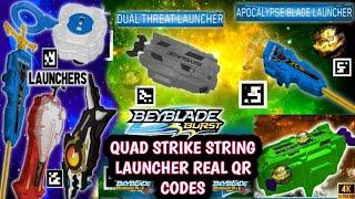 STRING LAUNCHER QR CODE ALL QUAD STRIKE LAUNCHERS In 4k + QR CODES BEYBLADE BURST APP