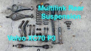 Rear suspension teardown on Volvo XC70 P3. Part 1 of 2.  All will be new