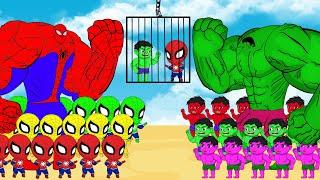 Rescue Team Superheroes Hulk Spider-Man From The Clash of the Titans - Hulk vs Spider-Man Families