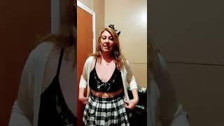 # shein sexy school girl costume try on