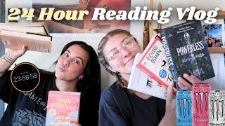 reading for 24 hours straight  *reading vlog realistic all nighter*