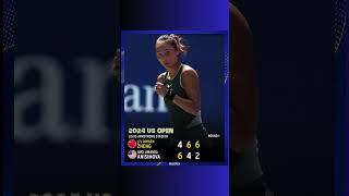 Tennis US Open 2024 Zheng Qinwen survives a valiant effort from Anisimova #shorts