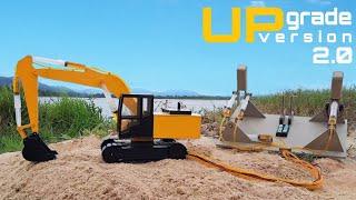 How to make remote control hydraulic excavator 2.0 upgrade version  By The R