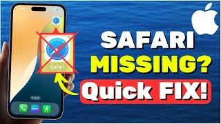 How To Get Back Missing Safari Browser On iPhone  iPad