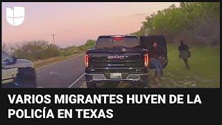 Migrantes saltan de un vehículo en plena persecución en Texas dos mujeres terminaron arrestadas