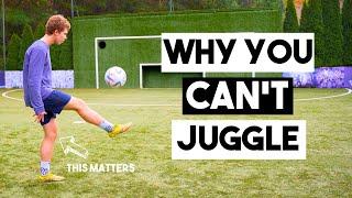 How To ACTUALLY Juggle A FOOTBALL For Beginners