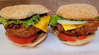 How to make chicken burger chicken #burger recipe طرز تهیه #چکن برگر بسیار خوشمزه و سالم، #برگر مرغ