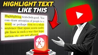 TEXT HIGHLIGHT EDITING LIKE ‎@NitishRajput   ‎@dhruvrathee  in KinemasterEDITING TUTORIAL #editing