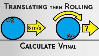 Calculate Final Velocity of a Ball that Slides then Rolls Without Slipping
