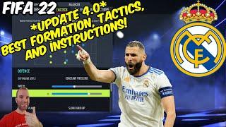 *UPDATE 4.0* FIFA 22 - BEST REAL MADRID Formation Tactics and Instructions #realmadrid #fifa22