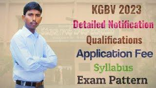 KGBV Detailed Notification  Applications Fee Qualifications Syllabus  @KOTANIDATTU