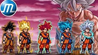 All Goku JUS 2.5 Attacks And Transformations  Mugen